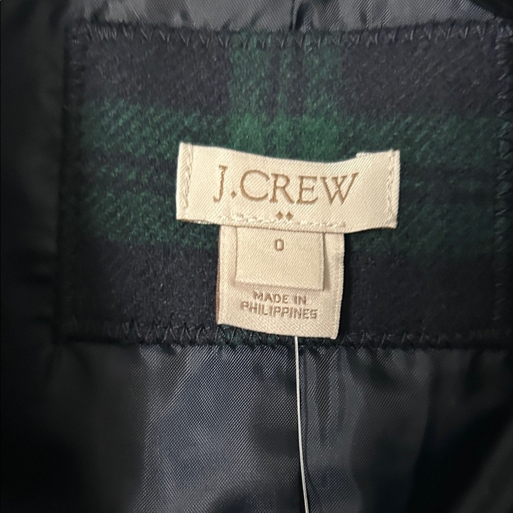 J. Crew Dark Green and Black Plaid Jacket - Picture 2 of 10